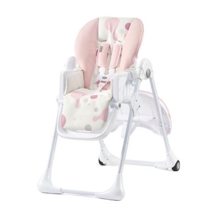 KINDERKRAFT - Cadeira infantil de refeição YUMMY rosa/branco