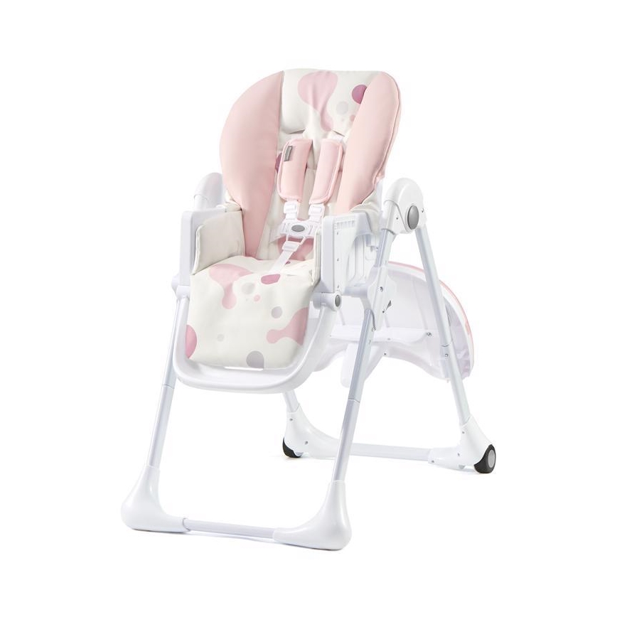 KINDERKRAFT - Cadeira infantil de refeição YUMMY rosa/branco