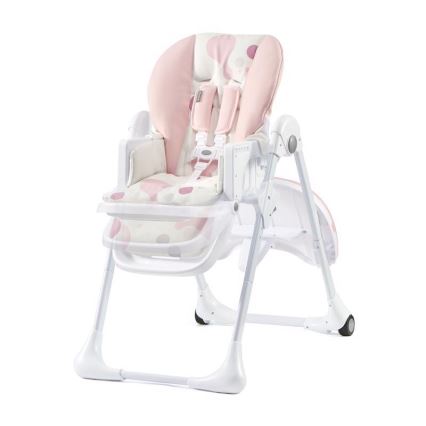 KINDERKRAFT - Cadeira infantil de refeição YUMMY rosa/branco