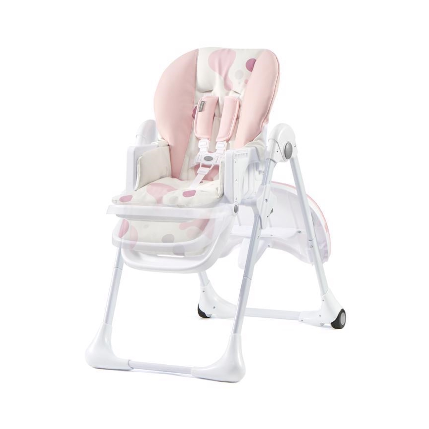 KINDERKRAFT - Cadeira infantil de refeição YUMMY rosa/branco