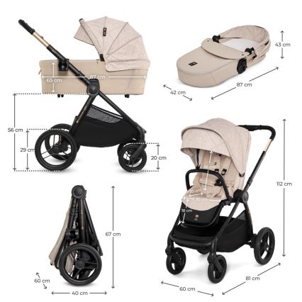 KINDERKRAFT - Carrinho combinado 2 em 1 NEA 2 Dune Whisper Bizuu