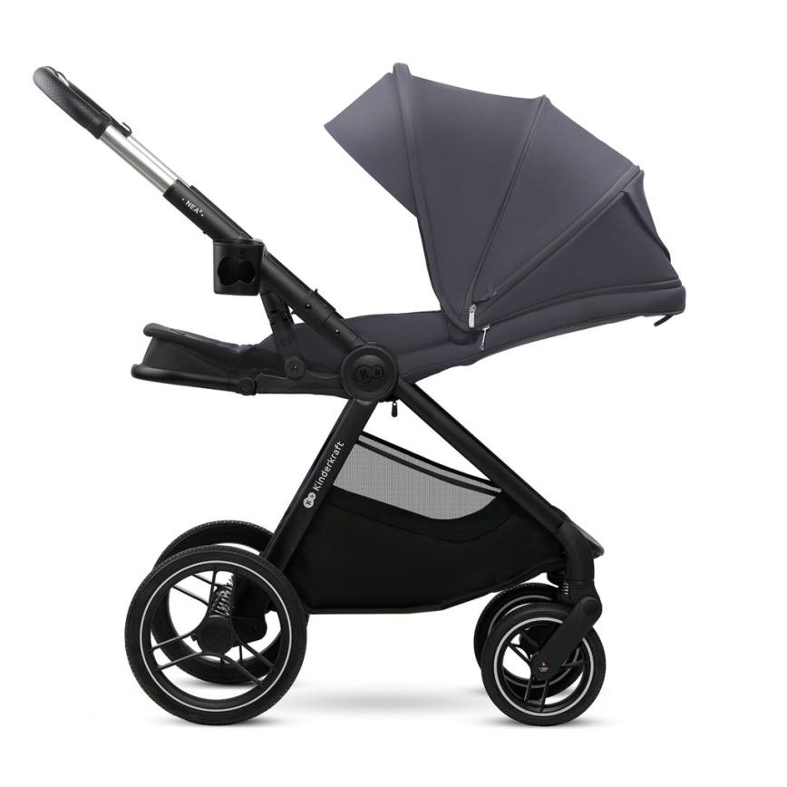 KINDERKRAFT - Carrinho de bebé combinado 2em1 NEA 2 Cinzento escuro