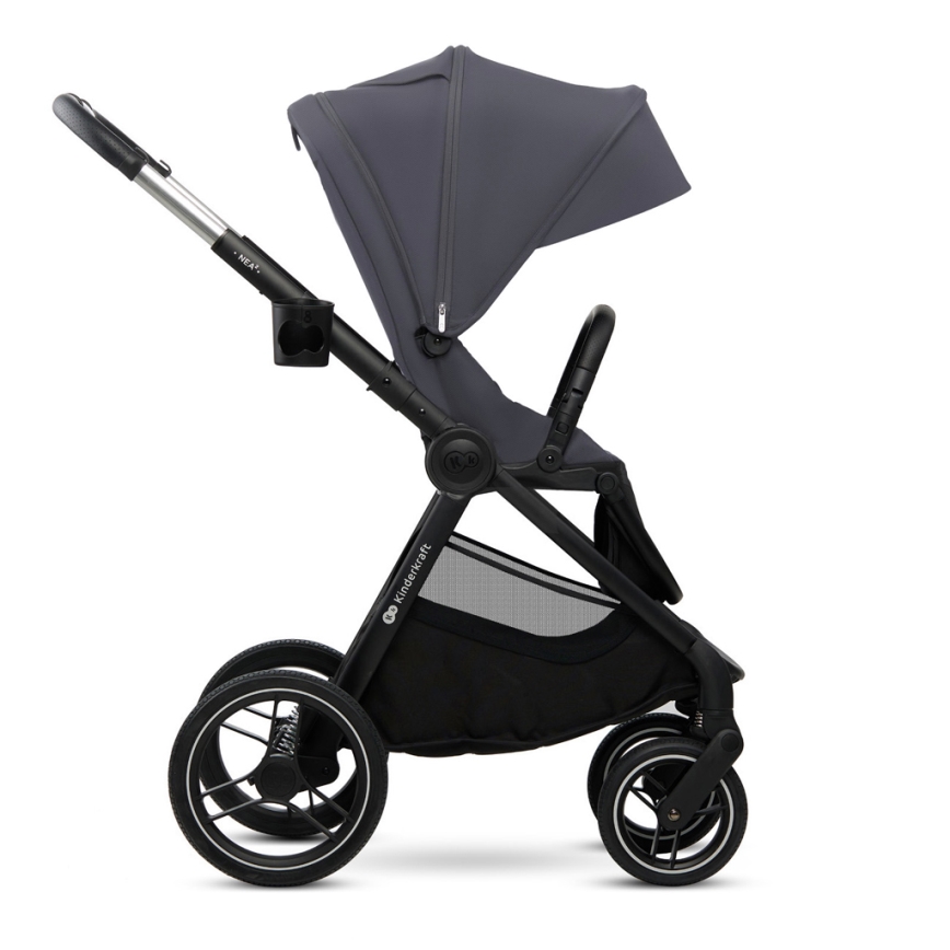 KINDERKRAFT - Carrinho de bebé combinado 2em1 NEA 2 Cinzento escuro