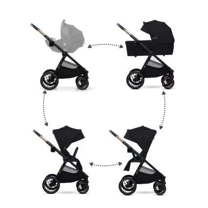 KINDERKRAFT - Carrinho de bebé combinado 2em1 NEA 2 Midnight preto