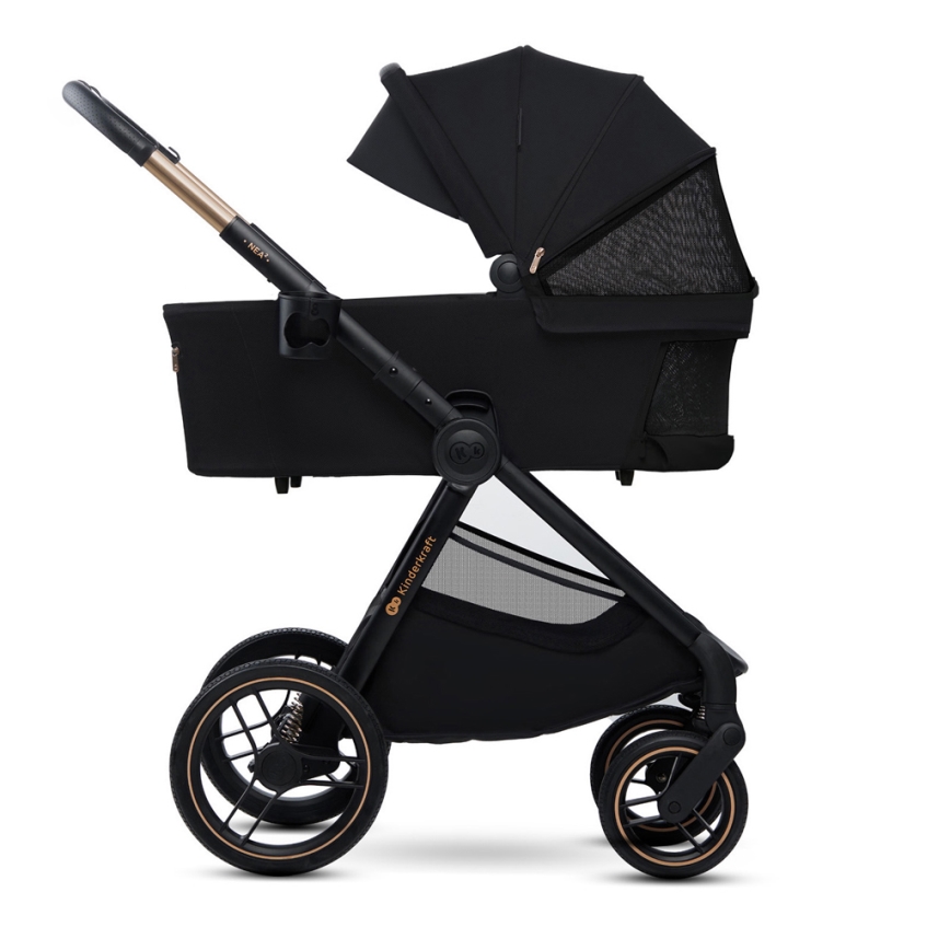 KINDERKRAFT - Carrinho de bebé combinado 2em1 NEA 2 Midnight preto