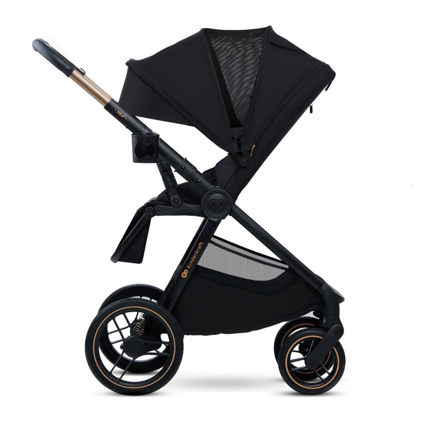 KINDERKRAFT - Carrinho de bebé combinado 2em1 NEA 2 Midnight preto