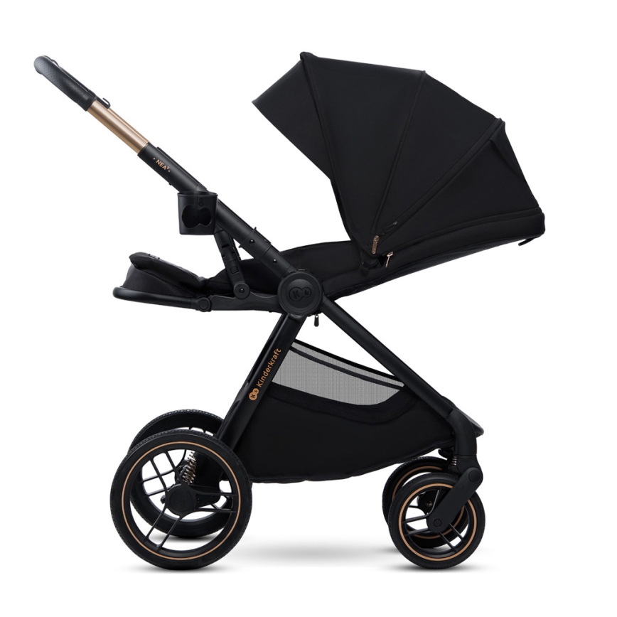 KINDERKRAFT - Carrinho de bebé combinado 2em1 NEA 2 Midnight preto
