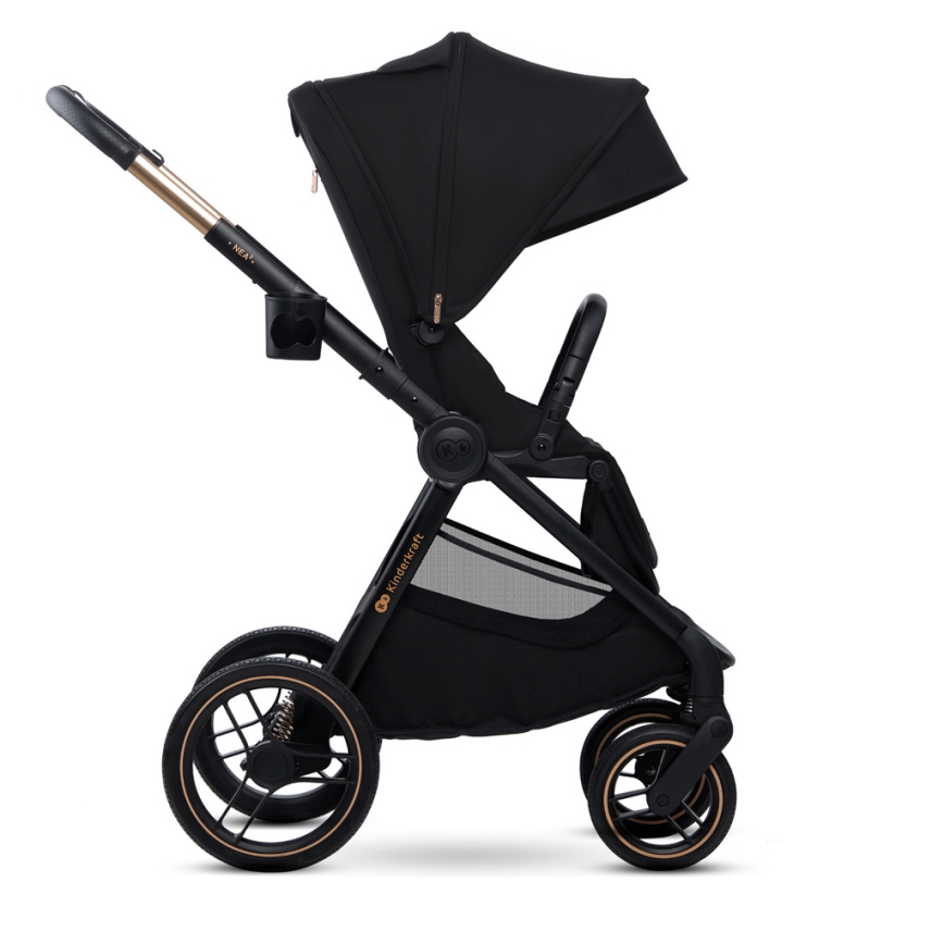 KINDERKRAFT - Carrinho de bebé combinado 2em1 NEA 2 Midnight preto