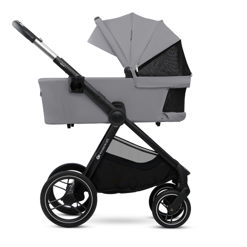 KINDERKRAFT - Carrinho de bebé combinado 2em1 NEA 2 Platinum cinzento