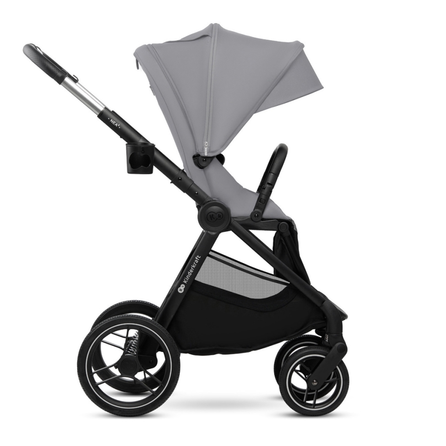 KINDERKRAFT - Carrinho de bebé combinado 2em1 NEA 2 Platinum cinzento