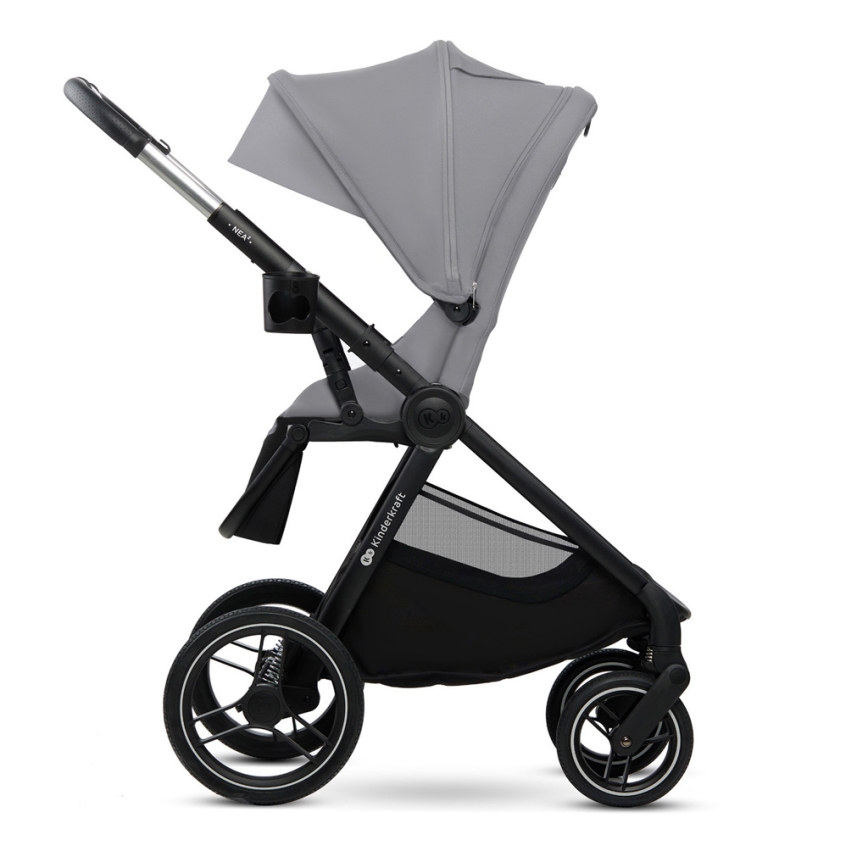 KINDERKRAFT - Carrinho de bebé combinado 2em1 NEA 2 Platinum cinzento