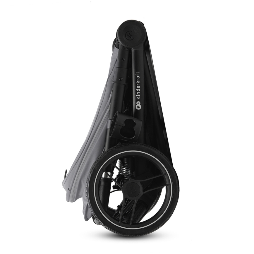 KINDERKRAFT - Carrinho de bebé combinado 2em1 NEA 2 Platinum cinzento