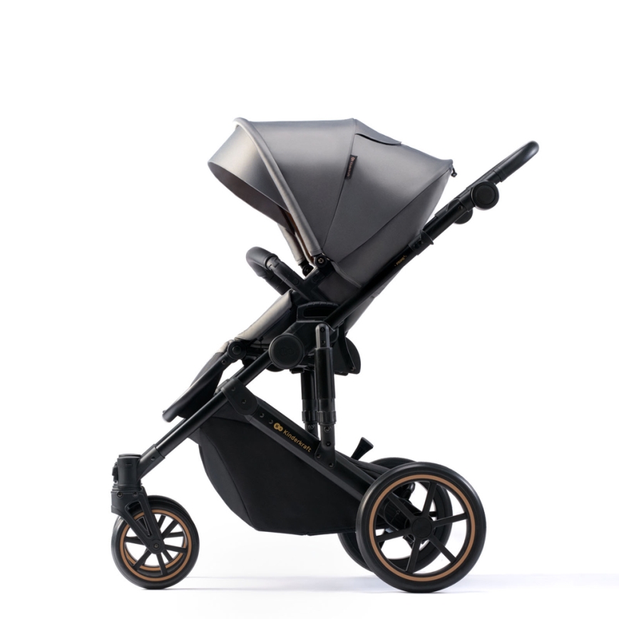 KINDERKRAFT - Carrinho de bebé combinado 2em1 PRIME 2 cinzento
