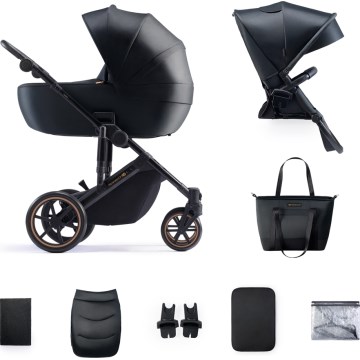 KINDERKRAFT - Carrinho de bebé combinado 2em1 PRIME 2 preto