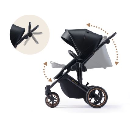 KINDERKRAFT - Carrinho de bebé combinado 2em1 PRIME 2 preto