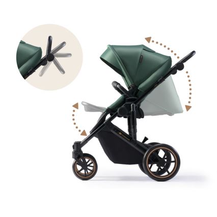 KINDERKRAFT - Carrinho de bebé combinado 2em1 PRIME 2 verde