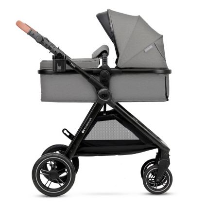 KINDERKRAFT - Carrinho de bebé combinado 3em1 ESME Moonlight cinzento + assento de automóvel MINK PRO