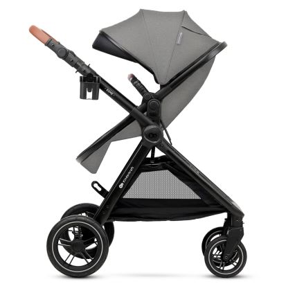 KINDERKRAFT - Carrinho de bebé combinado 3em1 ESME Moonlight cinzento + assento de automóvel MINK PRO