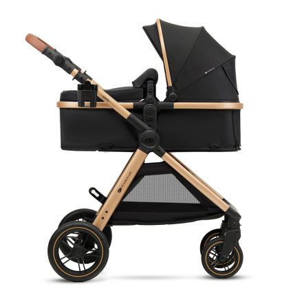 KINDERKRAFT - Carrinho de bebé combinado 3em1 ESME Pure preto + assento de automóvel MINK PRO
