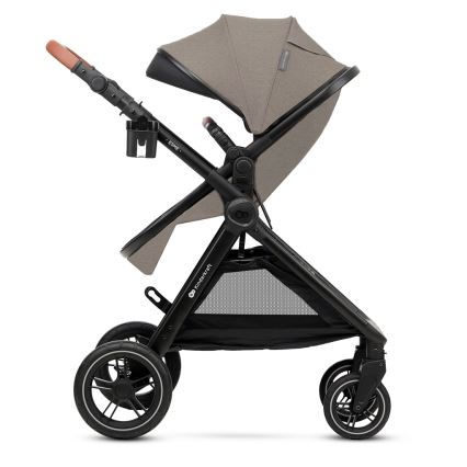 KINDERKRAFT - Carrinho de bebé combinado 3em1 ESME Sand bege + assento de automóvel MINK PRO