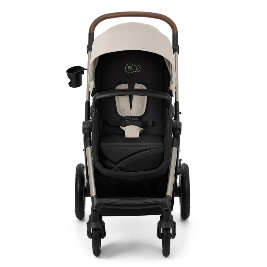 KINDERKRAFT - Carrinho de bebé combinado 3em1 MOOV 2 AIR Moonlight cinzento + assento de automóvel MINK PRO