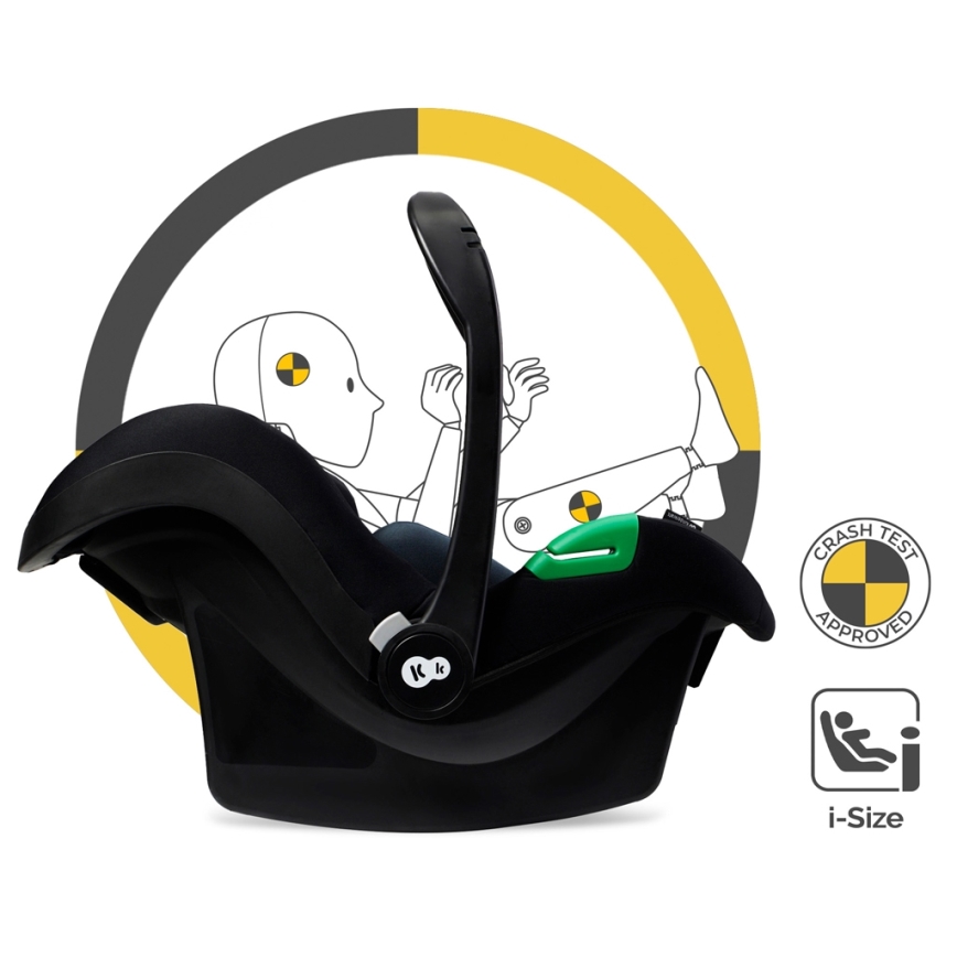 KINDERKRAFT - Carrinho de bebé combinado 3em1 MOOV 2 AIR Moonlight cinzento + assento de automóvel MINK PRO