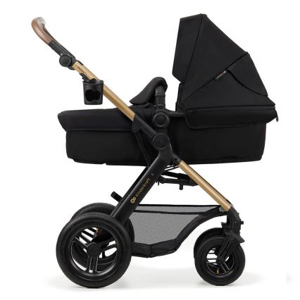 KINDERKRAFT - Carrinho de bebé combinado 3em1 MOOV 2 AIR Pure preto + assento de automóvel MINK PRO