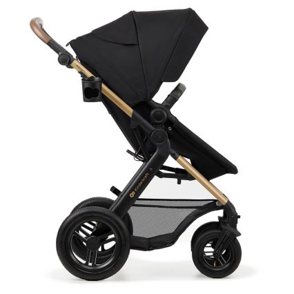 KINDERKRAFT - Carrinho de bebé combinado 3em1 MOOV 2 AIR Pure preto + assento de automóvel MINK PRO