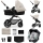 KINDERKRAFT - Carrinho de bebé combinado 3em1 MOOV 2 Moonlight cinzento + assento de automóvel MINK PRO