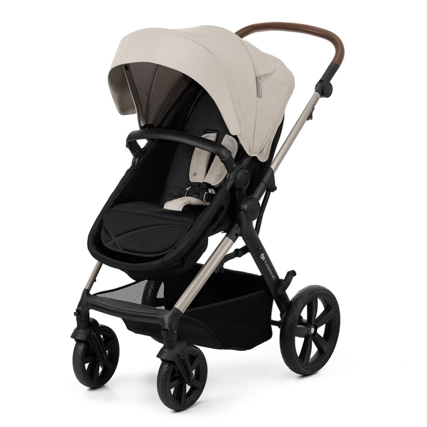 KINDERKRAFT - Carrinho de bebé combinado 3em1 MOOV 2 Moonlight cinzento + assento de automóvel MINK PRO