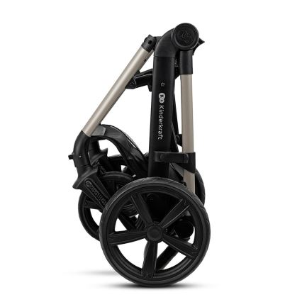 KINDERKRAFT - Carrinho de bebé combinado 3em1 MOOV 2 Moonlight cinzento + assento de automóvel MINK PRO
