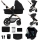 KINDERKRAFT - Carrinho de bebé combinado 3em1 MOOV 2 Pure preto + assento de automóvel MINK PRO