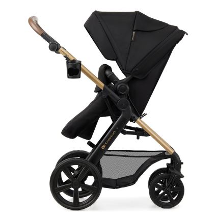 KINDERKRAFT - Carrinho de bebé combinado 3em1 MOOV 2 Pure preto + assento de automóvel MINK PRO