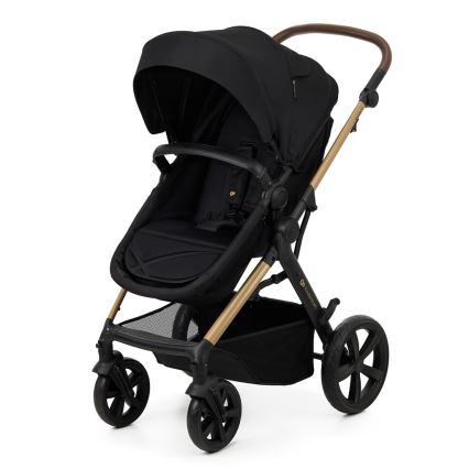 KINDERKRAFT - Carrinho de bebé combinado 3em1 MOOV 2 Pure preto + assento de automóvel MINK PRO