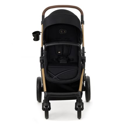KINDERKRAFT - Carrinho de bebé combinado 3em1 MOOV 2 Pure preto + assento de automóvel MINK PRO