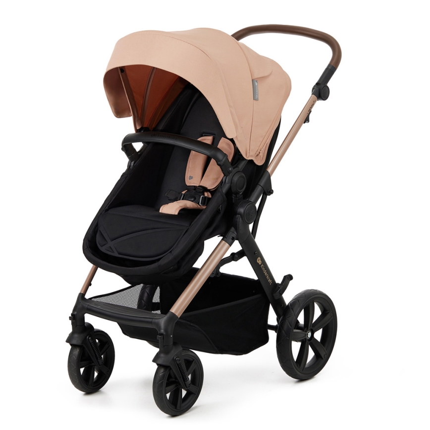 KINDERKRAFT - Carrinho de bebé combinado 3em1 MOOV 2 Sand bege + assento de automóvel MINK PRO