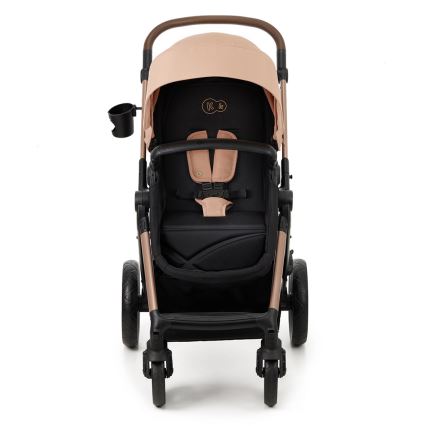 KINDERKRAFT - Carrinho de bebé combinado 3em1 MOOV 2 Sand bege + assento de automóvel MINK PRO