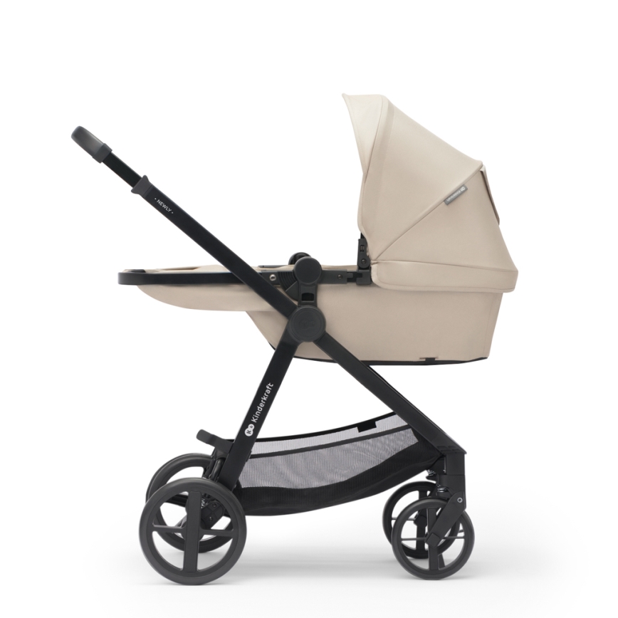 KINDERKRAFT - Carrinho de bebé combinado 3em1 NEWLY Sand bege + assento de automóvel MINK PRO