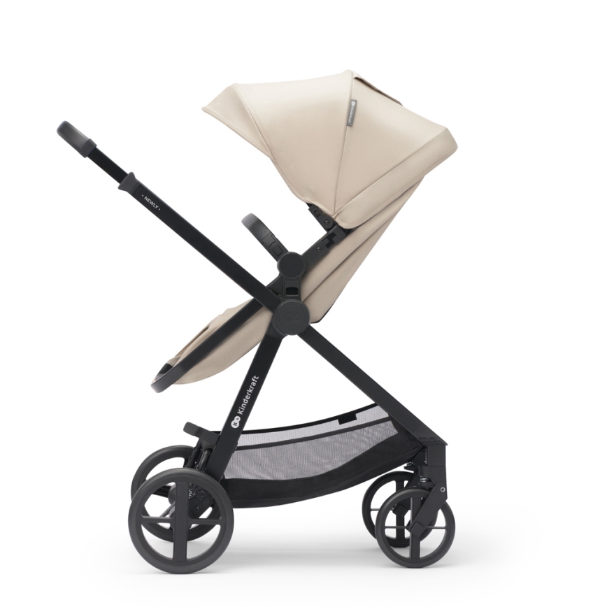 KINDERKRAFT - Carrinho de bebé combinado 3em1 NEWLY Sand bege + assento de automóvel MINK PRO