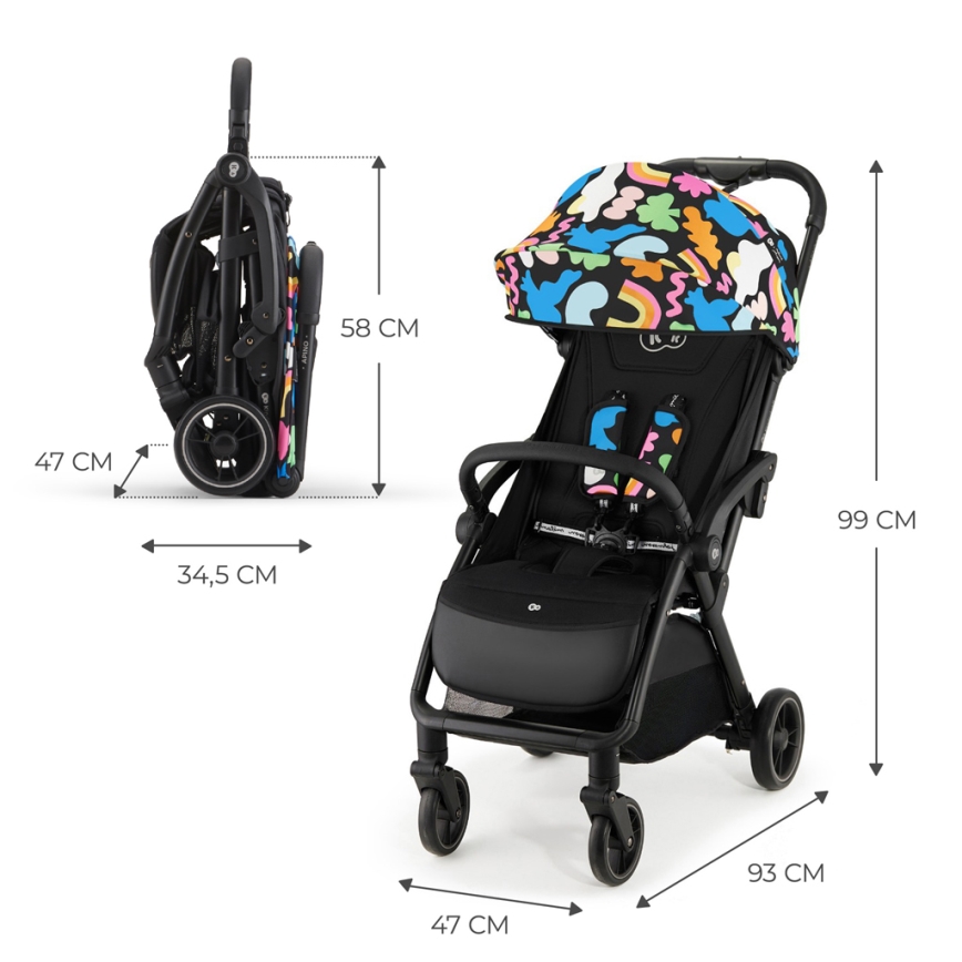 KINDERKRAFT - Carrinho de passeio APINO colorido