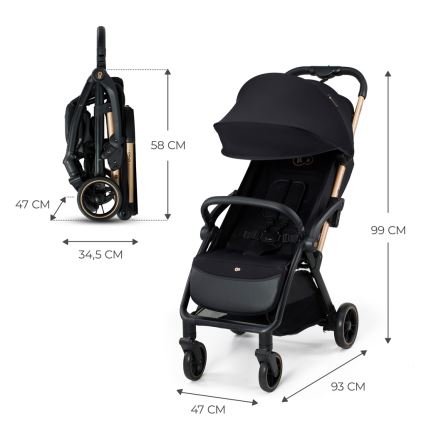 KINDERKRAFT - Carrinho de passeio APINO preto