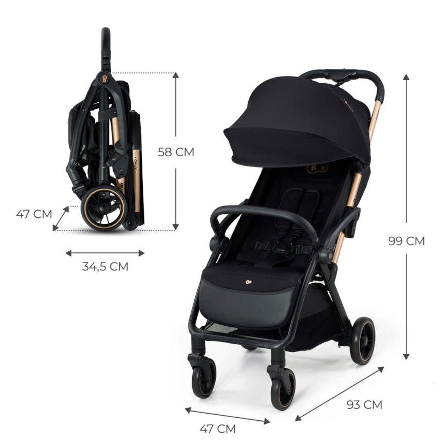 KINDERKRAFT - Carrinho de passeio APINO preto
