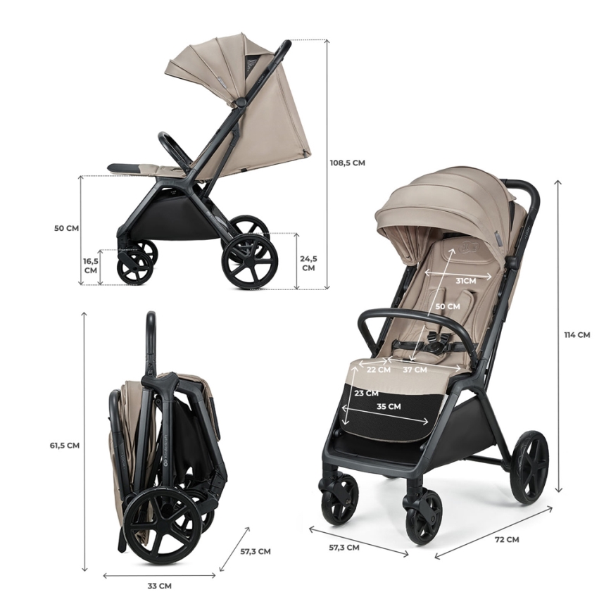 KINDERKRAFT - Carrinho de passeio LOOM bege