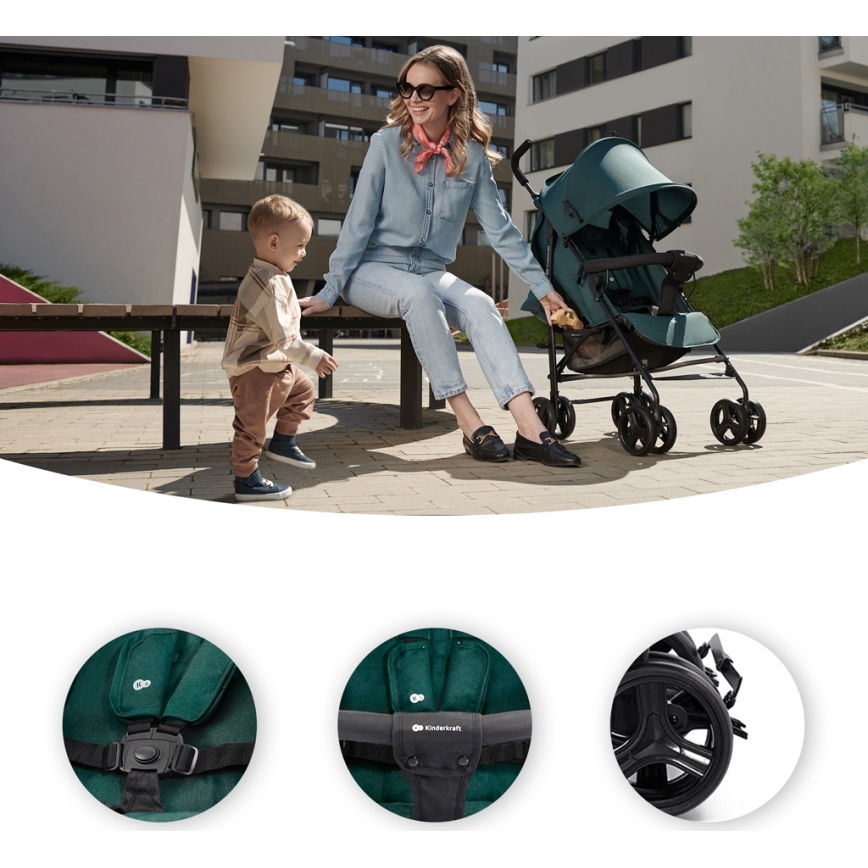KINDERKRAFT - Carrinho de passeio TIK Green floresta