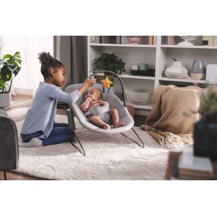 KINDERKRAFT - Espreguiçadeira de bebé CALMEE cinzento