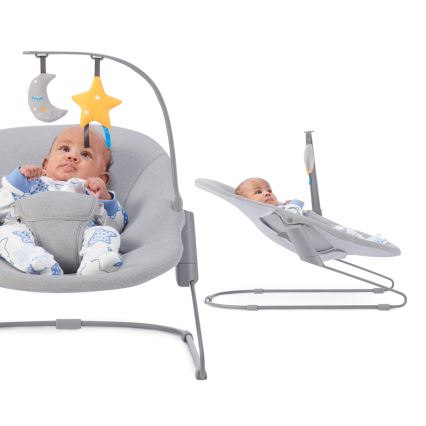 KINDERKRAFT - Espreguiçadeira de bebé CALMEE cinzento