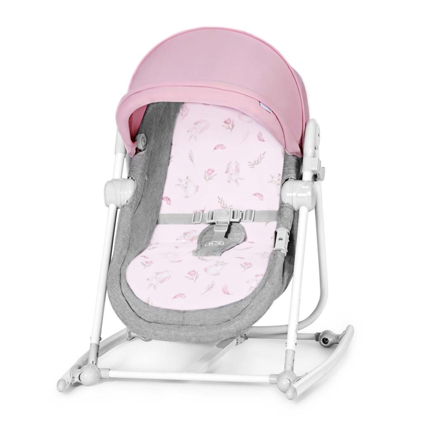 KINDERKRAFT - Espreguiçadeira para bebé 5 em 1 NOLA rosa/cinzenta