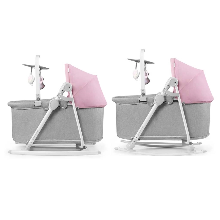 KINDERKRAFT - Espreguiçadeira para bebé 5 em 1 NOLA rosa/cinzenta