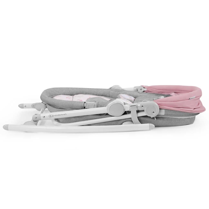 KINDERKRAFT - Espreguiçadeira para bebé 5 em 1 NOLA rosa/cinzenta