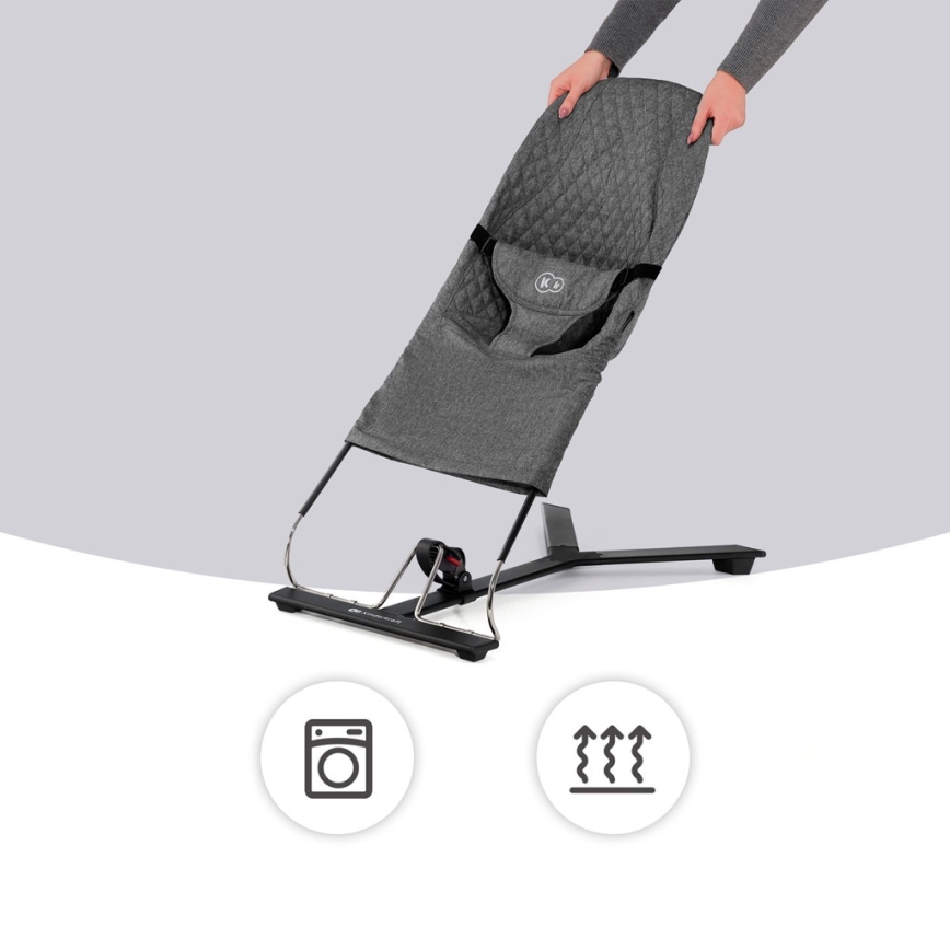 KINDERKRAFT - Espreguiçadeira para bebé MIMI cinzento